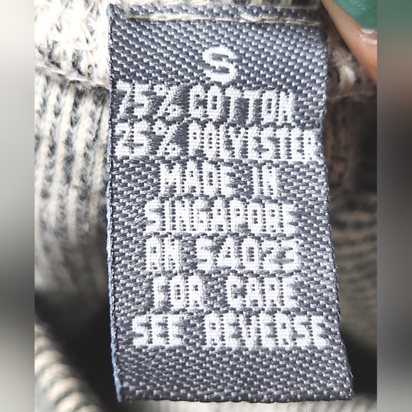 GAP Mock Neck Boxy Striped Pullover With Button Sleeve Detail S - Picture 8 of 9